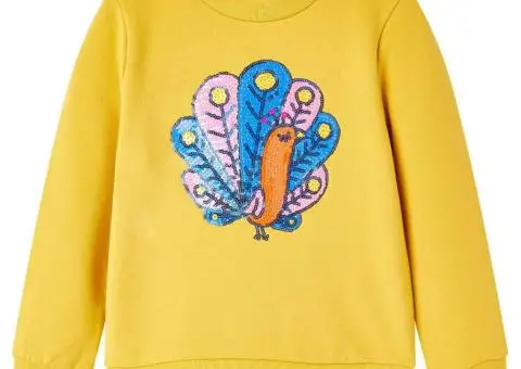 Bluzon pentru copii, ocru închis, 92 - 1/5