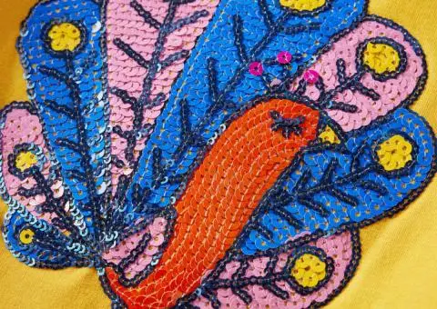 Bluzon pentru copii, ocru închis, 92 - 4/5