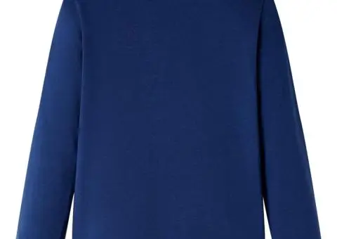 Tricou pentru copii cu mâneci lungi, bleumarin, 92 - 2/5