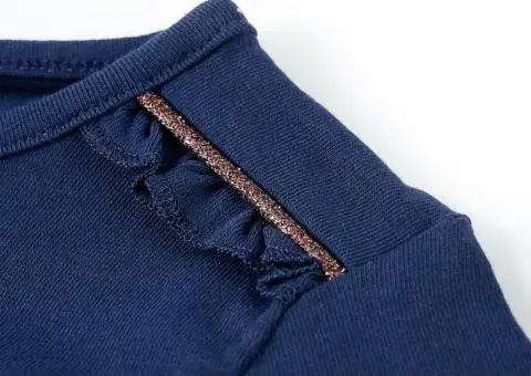 Tricou pentru copii cu mâneci lungi, bleumarin, 92 - 4/5