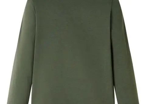 Tricou pentru copii cu mâneci lungi, kaki, 128 - 2/5