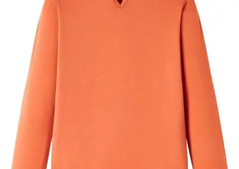 Tricou pentru copii cu mâneci lungi, portocaliu ars, 140 - 2/5