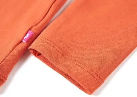 Tricou pentru copii cu mâneci lungi, portocaliu ars, 140 - 5/5