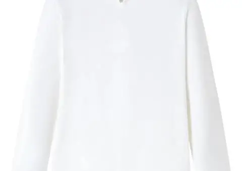 Tricou pentru copii cu mâneci lungi, ecru, 104 - 2/5