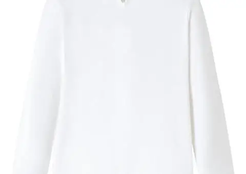 Tricou pentru copii cu mâneci lungi, ecru, 128 - 2/5