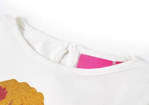 Tricou pentru copii cu mâneci lungi, ecru, 128 - 3/5