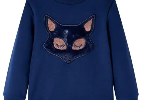 Bluzon pentru copii, bleumarin, 128 - 1/5