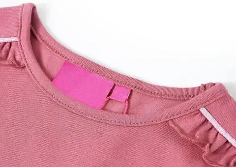 Tricou pentru copii cu mâneci lungi, zmeuriu, 92 - 3/5