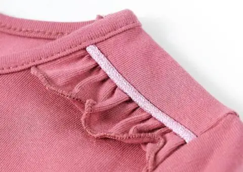 Tricou pentru copii cu mâneci lungi, zmeuriu, 92 - 4/5