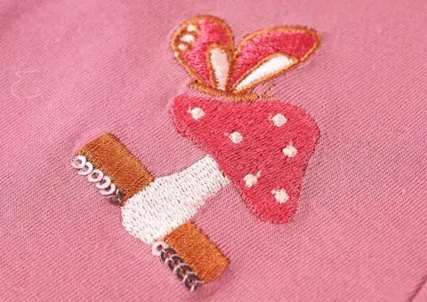 Tricou pentru copii cu mâneci lungi, zmeuriu, 92 - 5/5