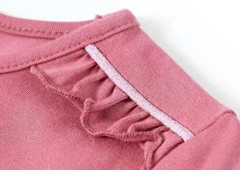 Tricou pentru copii cu mâneci lungi, zmeuriu, 116 - 4/5