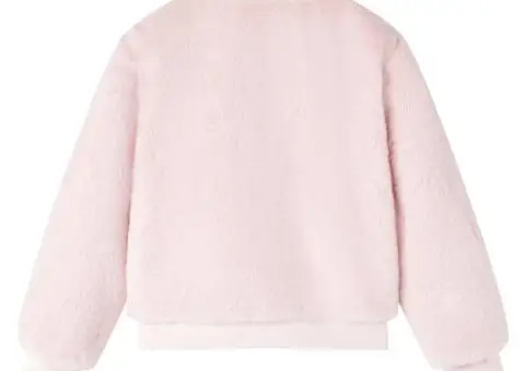 Geacă pentru copii din blană artificială, roz deschis, 104 - 2/5