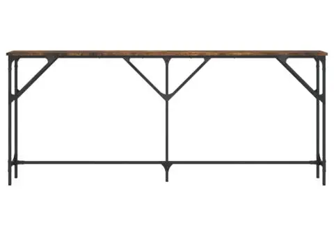 Măsuță consolă, stejar fumuriu, 180x23x75 cm, lemn prelucrat - 4/5