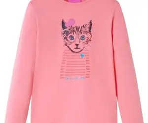 Tricou cu mâneci lungi pentru copii, roz, 92