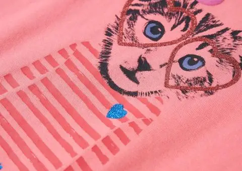 Tricou cu mâneci lungi pentru copii, roz, 92 - 4/5