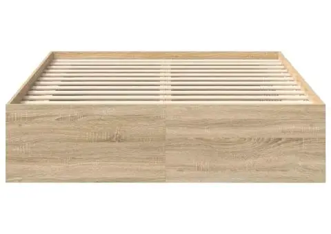 Cadru de pat King Size, stejar sonoma, 150x200 cm - 5/5