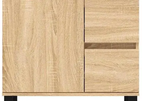 Cadru de pat dublu, sonoma gri, 135x190 cm - 5/5