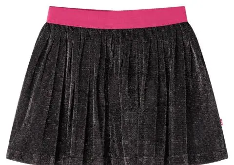 Fusta plisată pentru copii cu sclipici, roșu, 116 - 1/5