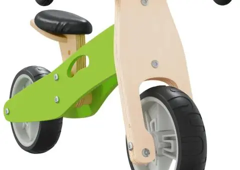 Bicicletă de echilibru pentru copii 2 în 1, verde - 4/5