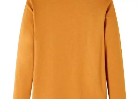 Tricou pentru copii cu mâneci lungi, ocru închis, 92 - 2/5