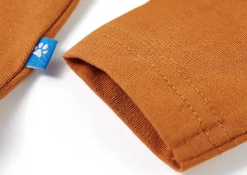 Tricou pentru copii cu mâneci lungi, ocru închis, 104 - 5/5