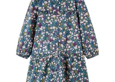 Rochie pentru copii cu mâneci lungi, albastru închis, 116 - 1/5