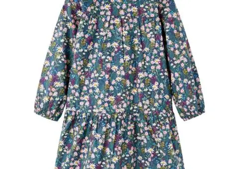 Rochie pentru copii cu mâneci lungi, albastru închis, 116 - 2/5