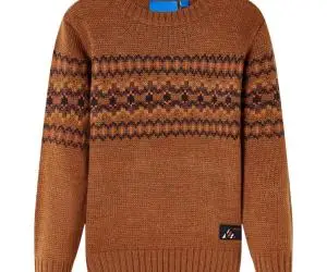 Pulover pentru copii tricotat, coniac, 116