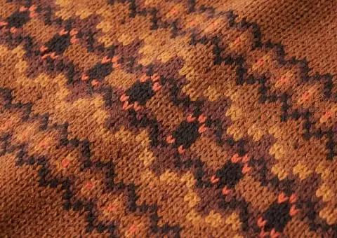 Pulover pentru copii tricotat, coniac, 116 - 4/5