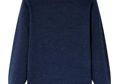 Pulover tricotat pentru copii, bleumarin, 128 - 2/5