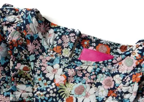 Cămașă de copii cu mâneci lungi, albastru închis, 116 - 3/5