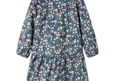 Rochie pentru copii cu mâneci lungi, albastru închis, 140 - 2/5