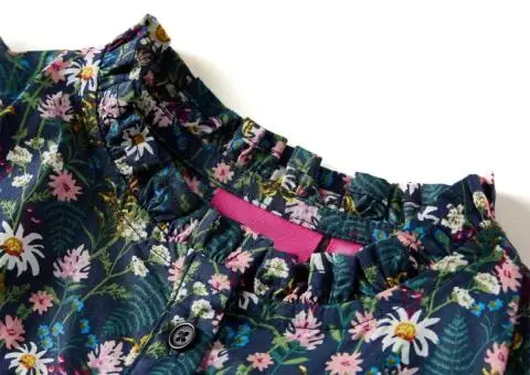 Rochie pentru copii cu mâneci lungi, albastru închis, 140 - 3/5