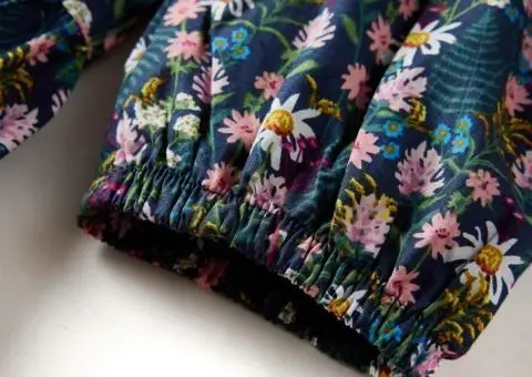 Rochie pentru copii cu mâneci lungi, albastru închis, 140 - 5/5