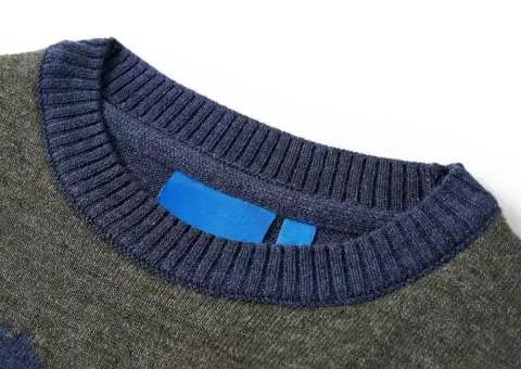 Pulover pentru copii tricotat, bleumarin, 104 - 3/5