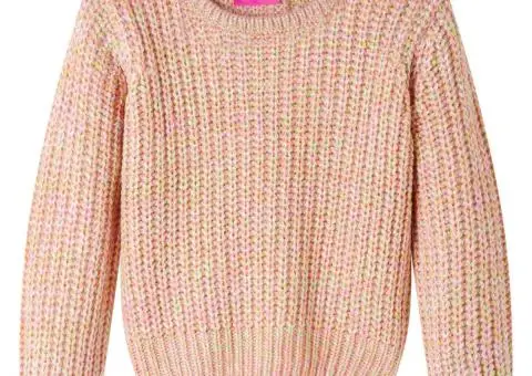 Pulover pentru copii tricotat, roz deschis, 140 - 1/5