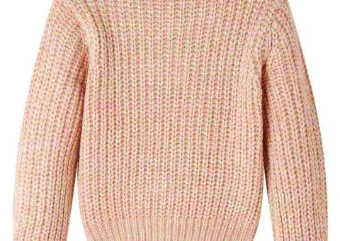 Pulover pentru copii tricotat, roz deschis, 140 - 2/5