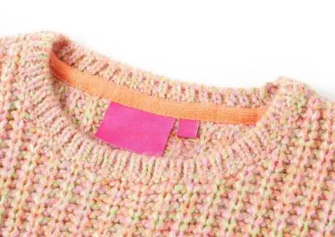 Pulover pentru copii tricotat, roz deschis, 140 - 3/5