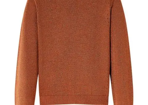 Cardigan tricotat pentru copii, coniac, 116 - 2/5