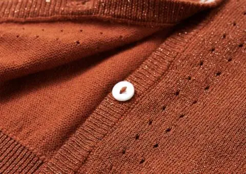 Cardigan tricotat pentru copii, coniac, 116 - 4/5