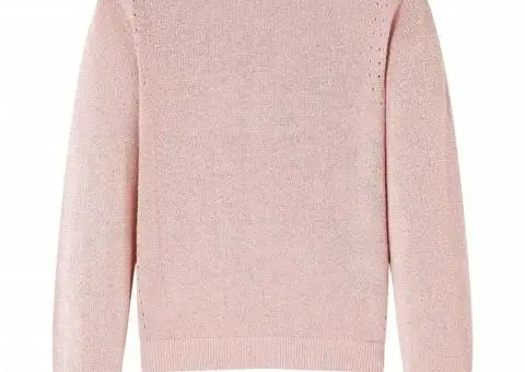 Cardigan pentru copii tricotat, roz deschis, 116 - 2/5