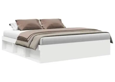 Cadru de pat, alb, 180x200 cm, Super King Size - 2/5