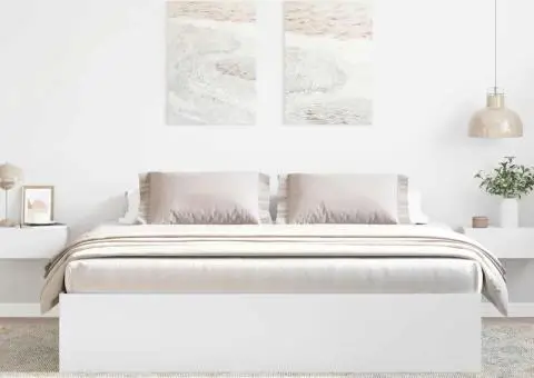 Cadru de pat, alb, 180x200 cm, Super King Size - 3/5