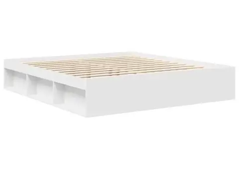 Cadru de pat, alb, 180x200 cm, Super King Size - 4/5