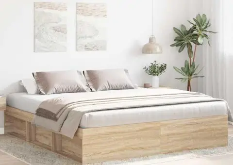 Cadru pat, stejar sonoma, 180x200 cm, Super King Size - 1/5