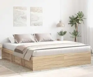 Cadru pat, stejar sonoma, 180x200 cm, Super King Size