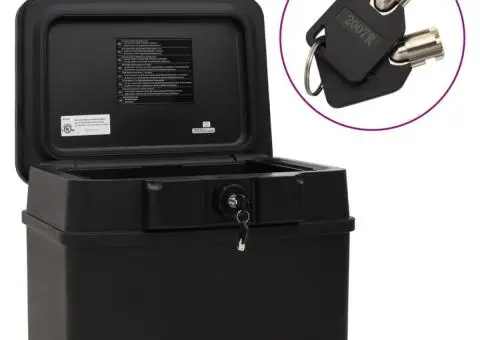 Seif, negru, 44x37x34 cm - 1/5