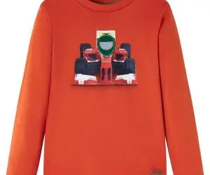Tricou de copii mâneci lungi, portocaliu, 92