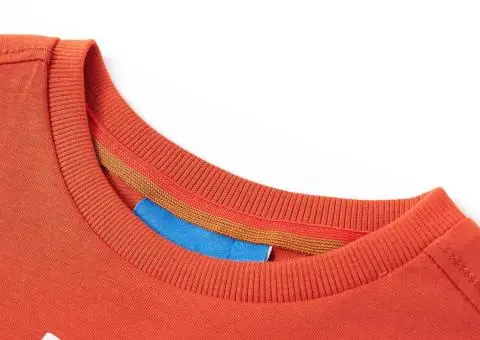 Tricou de copii mâneci lungi, portocaliu, 92 - 3/5