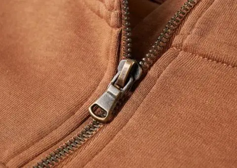 Bluzon cu glugă de copii, jumătate de fermoar, antracit și coniac, 116 - 4/5